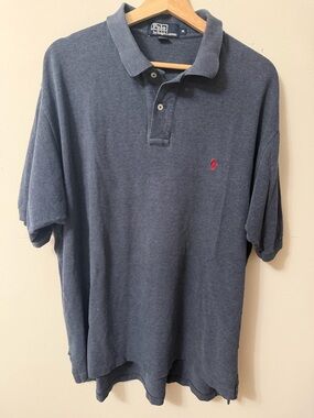 Ralph Lauren Men’s Heather Navy Polo with Red Pony